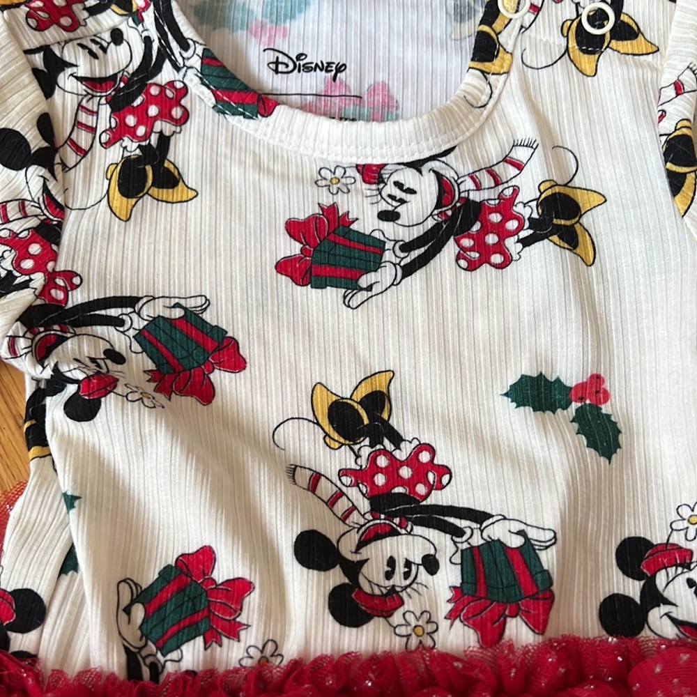 NWT Posh Peanut Minnie Mouse Tulle Bodysuit Size 6-12M! - Picture 2 of 6